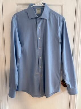 Brooks Brothers Classic Blue Dress Shirt Size 15 1/2